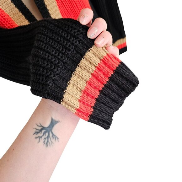 One Grey Day Dakota Open Front Color Block Cardigan Sz L - Picture 4 of 9